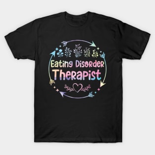 Eating disorder Therapist cute floral watercolor T-Shirt